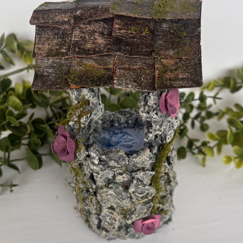 Fairy Garden Wishing Well: Miniature Mossy Garden Accessory