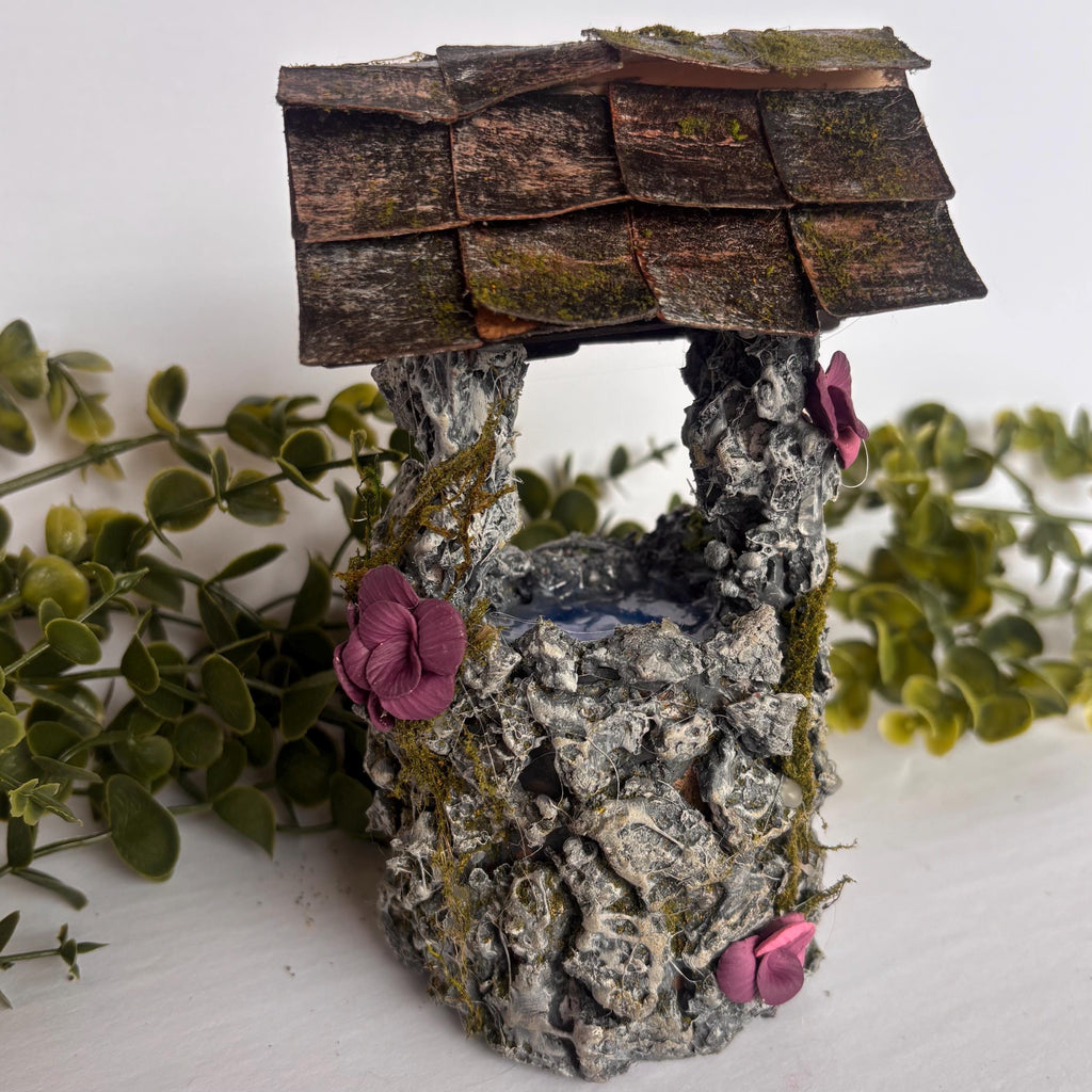 Fairy Garden Wishing Well: Miniature Mossy Garden Accessory
