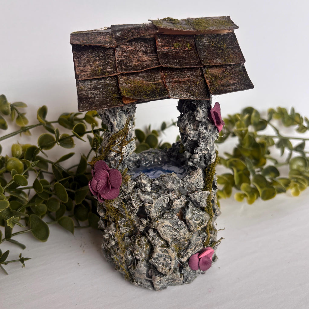 Fairy Garden Wishing Well: Miniature Mossy Garden Accessory