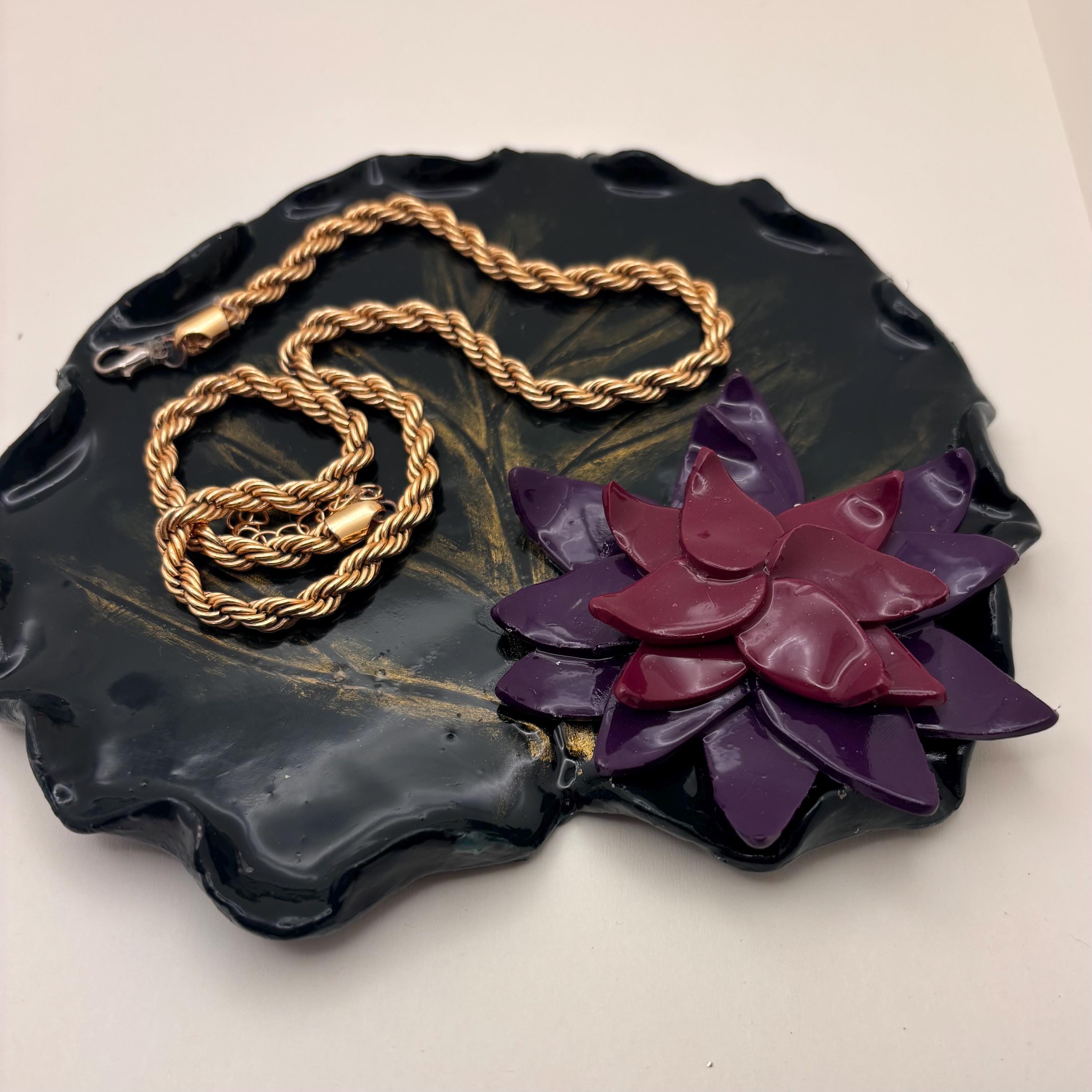 Lilly Pad Clay Trinket Dish with Flower